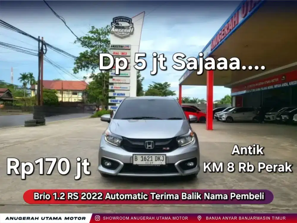 Dp5jt KM 8Rb BRIO RS 2022 AT Terima Balik Nama Pembeli