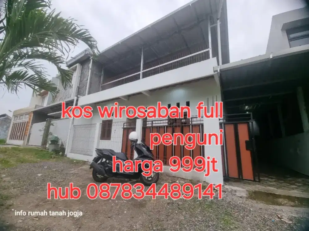 Jual cepat dan murah kos kodya wirosaban