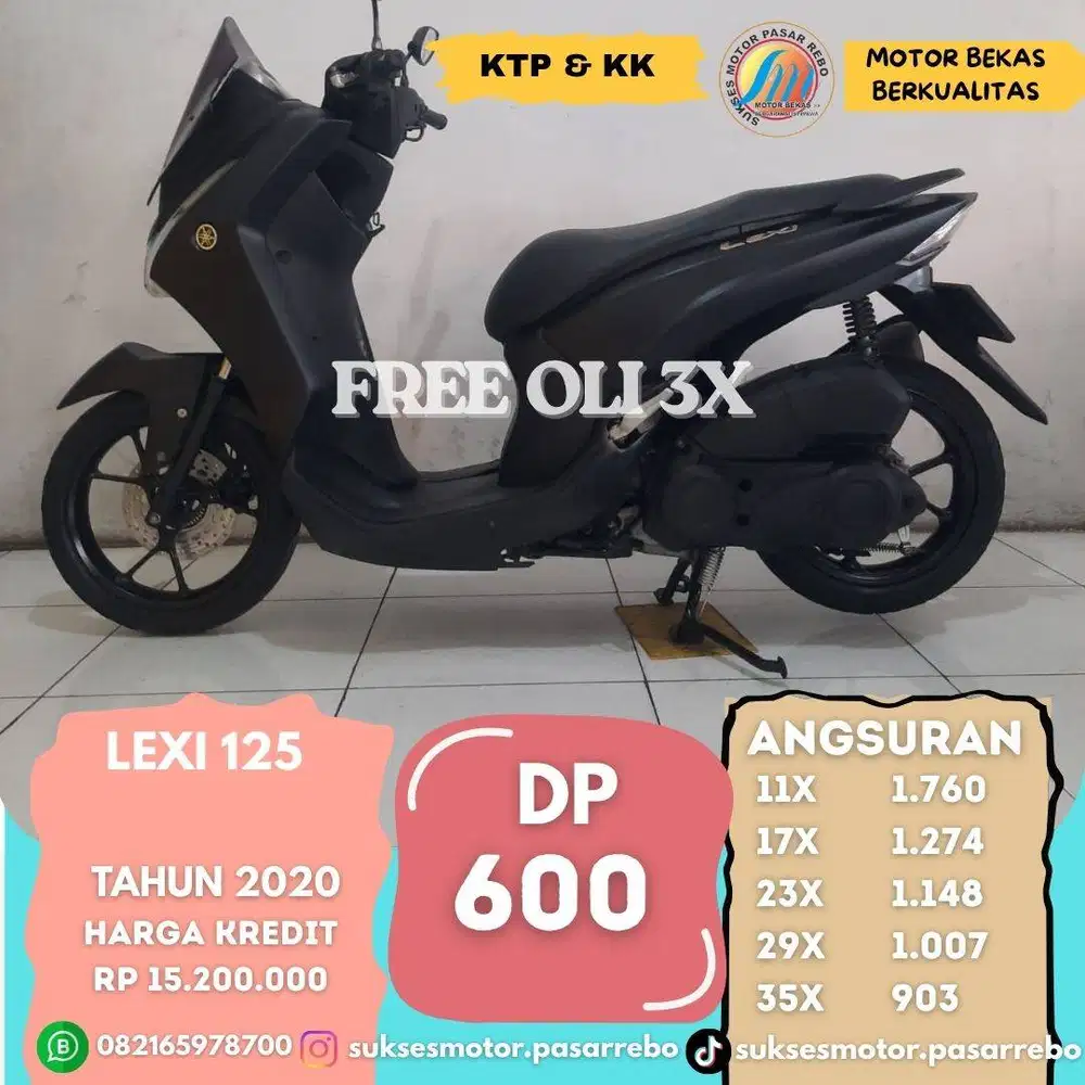 YAMAHA LEXI 125 TAHUN 2020 GRATIS KIRIM SEJABODETABEK, BERGARANSI