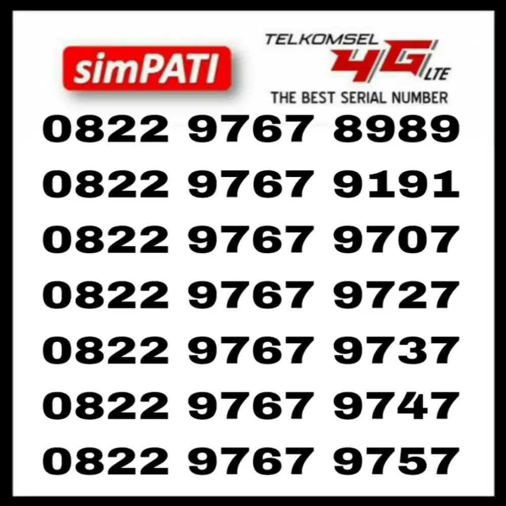 Nomor cantik telkomsel simpati murah