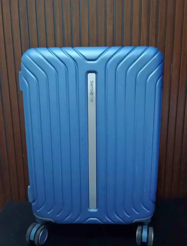 Samsonite Koper Lite-Frame Cabin 20 inch warna ice blue