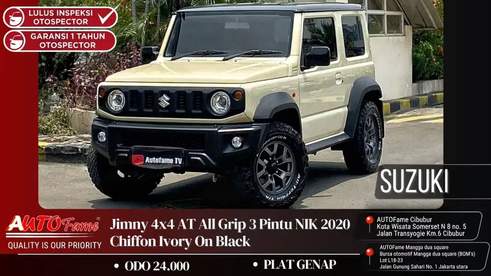Suzuki Jimny 4x4 AT All Grip 3 Pintu NIK 2020