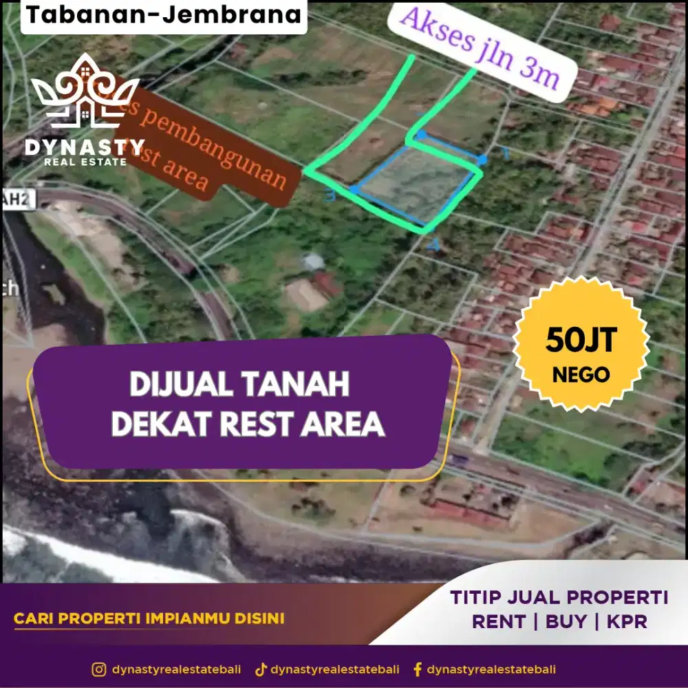 Tanah lokasi strategis di tabanan jembrana