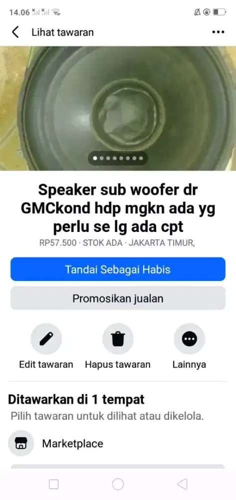 Speaker subwofer ex copotan aktip GMC kond hdp murah sj cpt dpt