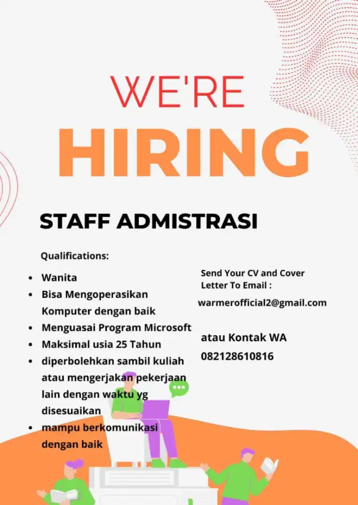 Lowongan pekerjaan staff administrasi