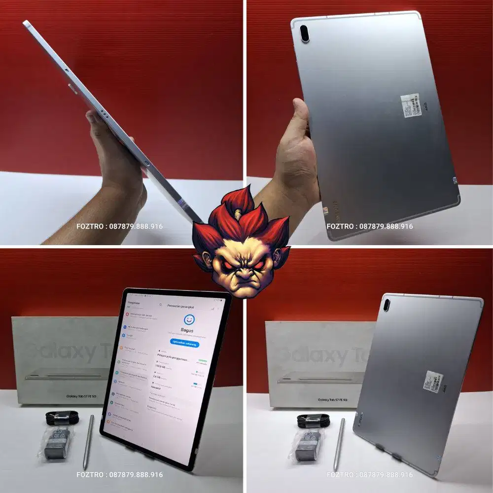 Samsung Galaxy Tab S7 FE 5G 6/128GB Fullset RESMI NO MINUS
