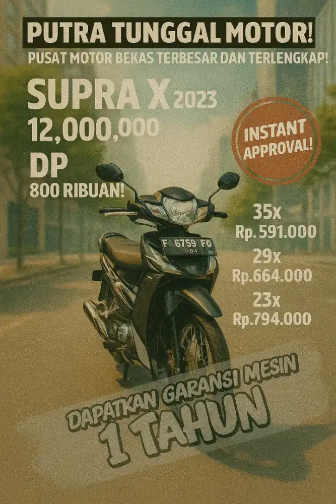 Supra bapak, jadi idaman anak muda. Ga kalah kualitasnya sama yg muda