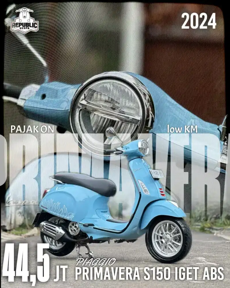 DIJUAL VESPA PRIMAVERA S 150 IGET ABS LED THN 2024 PERFECT CONDITION