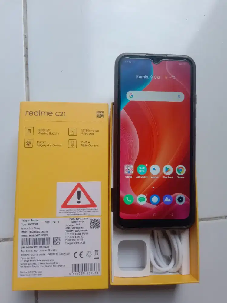 REALME C21 RAM 4/64 FULLSET ORIGINAL