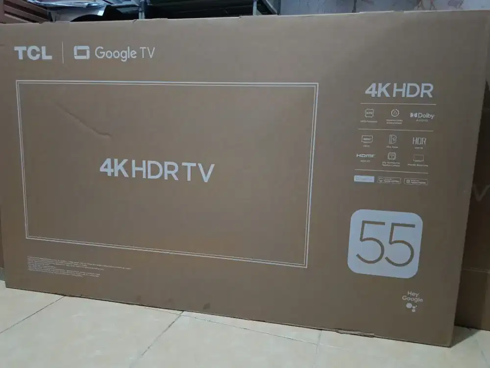 LED TCL 55 INCH 55V6C GOOGLE 4K TV UNIT BARU