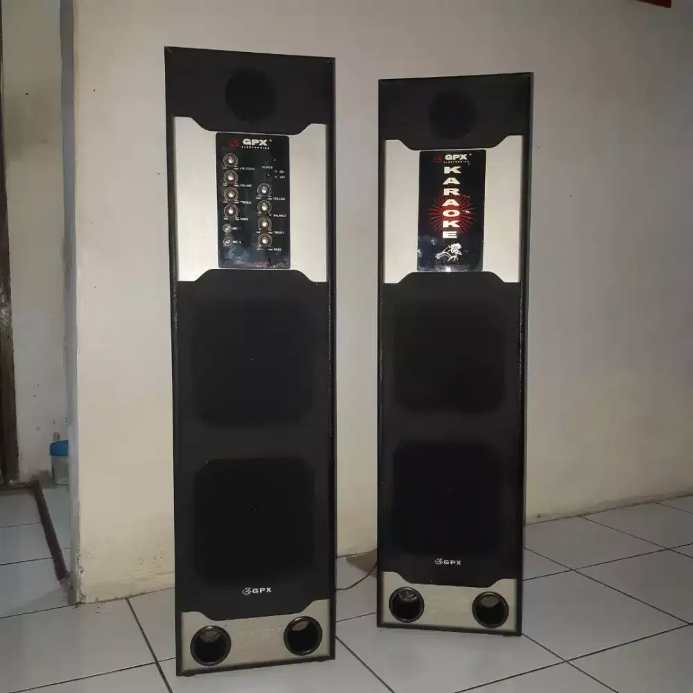 Speaker aktif karaoke GPX 8, bluetooth, tinggi 1 mtr, harga pas