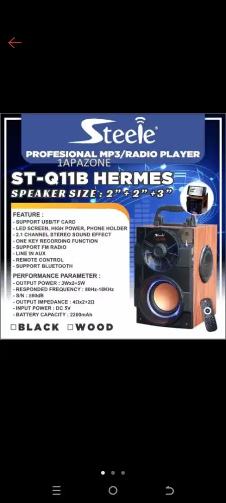 Speaker bluetooth+remote