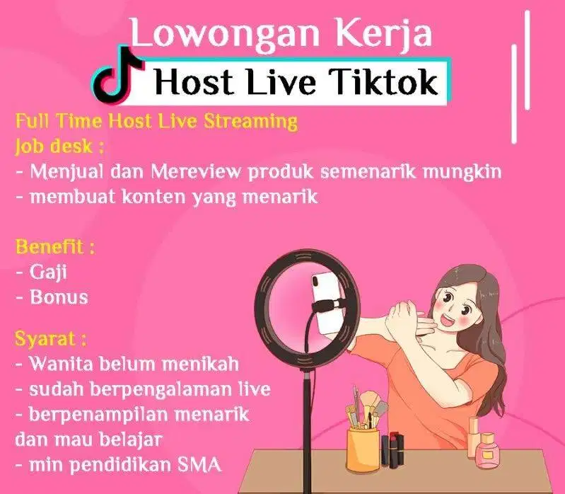 LOWONGAN KERJA HOST LIVE WANITA