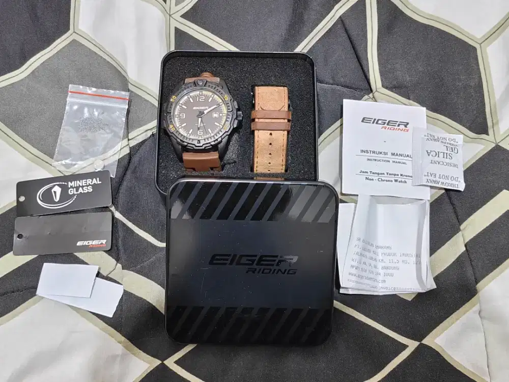 Jam Tangan Eiger Riding Sterk Brown Fullset Like New!