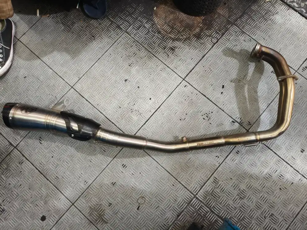 Knalpot r9 exhaust type h2 ss bahan full stainless yamaha R25 & mt25