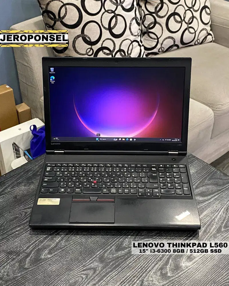 LENOVO THINKPAD L560 15 i3-6300 8GB / 512GB SSD MURAH ORIGINAL GARANS