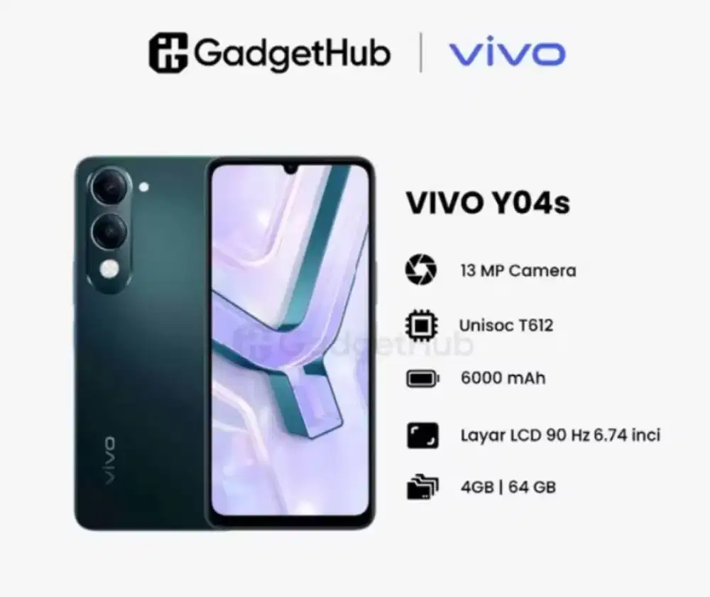 DIJUAL CEPAT !!! Baru VIVO Y04s Ram 4+4/64GB warna hijau