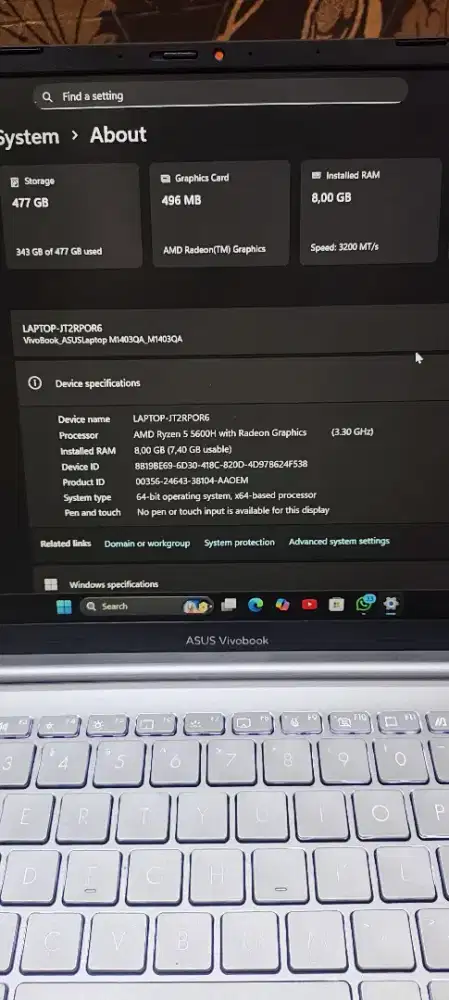 asus vivobook 14x m1403qa 8/512