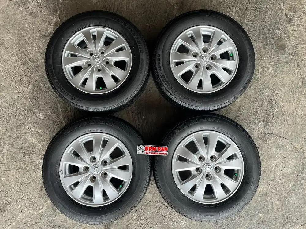 velg oem toyota inova G ring 15 lubang 4/114 ban masi tebel semua