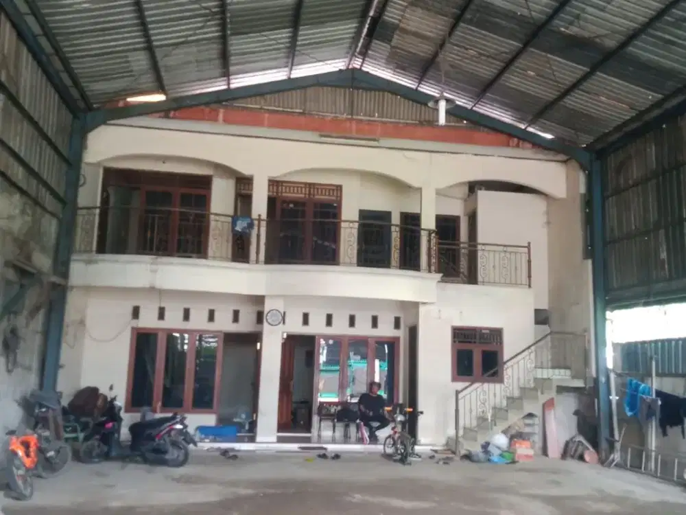 Disewa gudang dan rumah akses kontainer 20ft lokasi Pulogebang