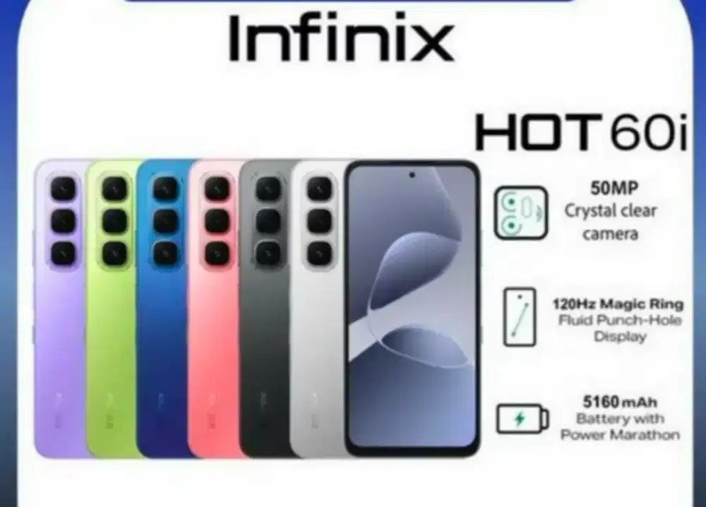 Infinix hot 60i 8/256 promo garansi 1 tahun new