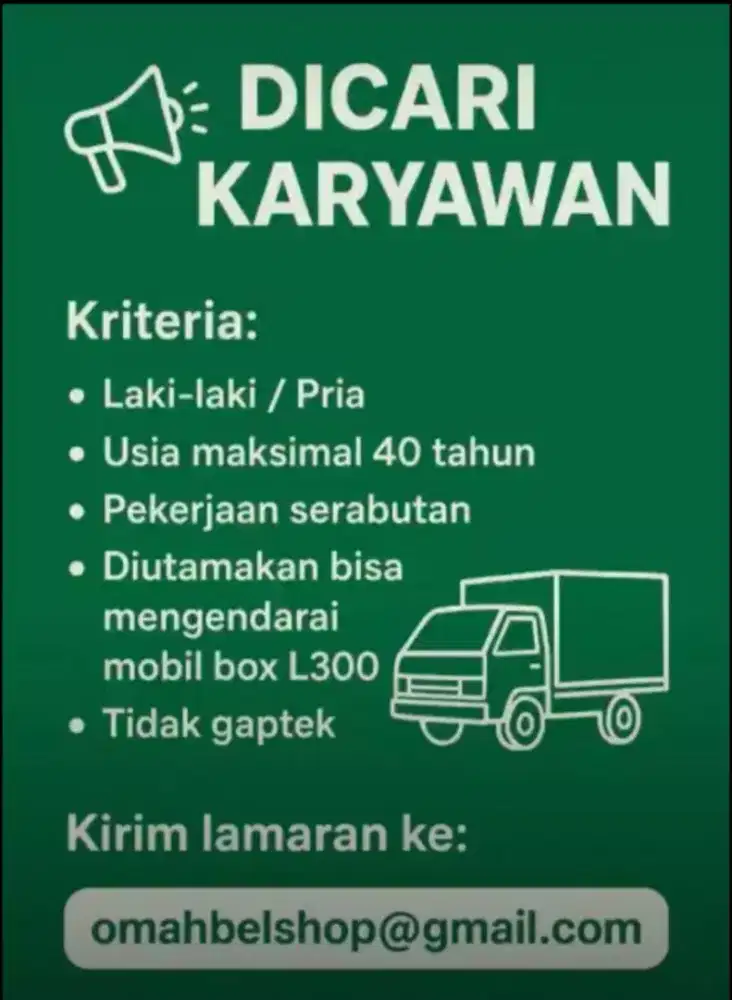 Di cari  karyawan
