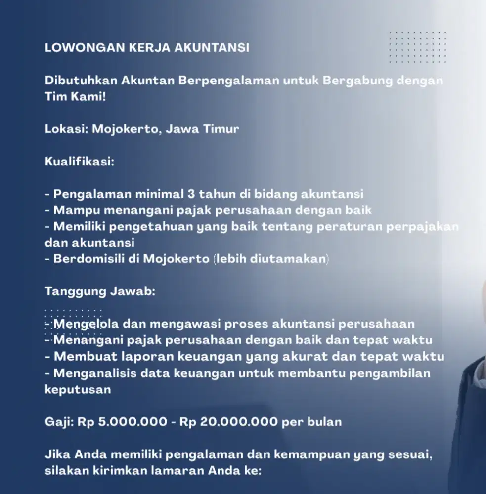Dibutuhkan Akuntansi perpajakan