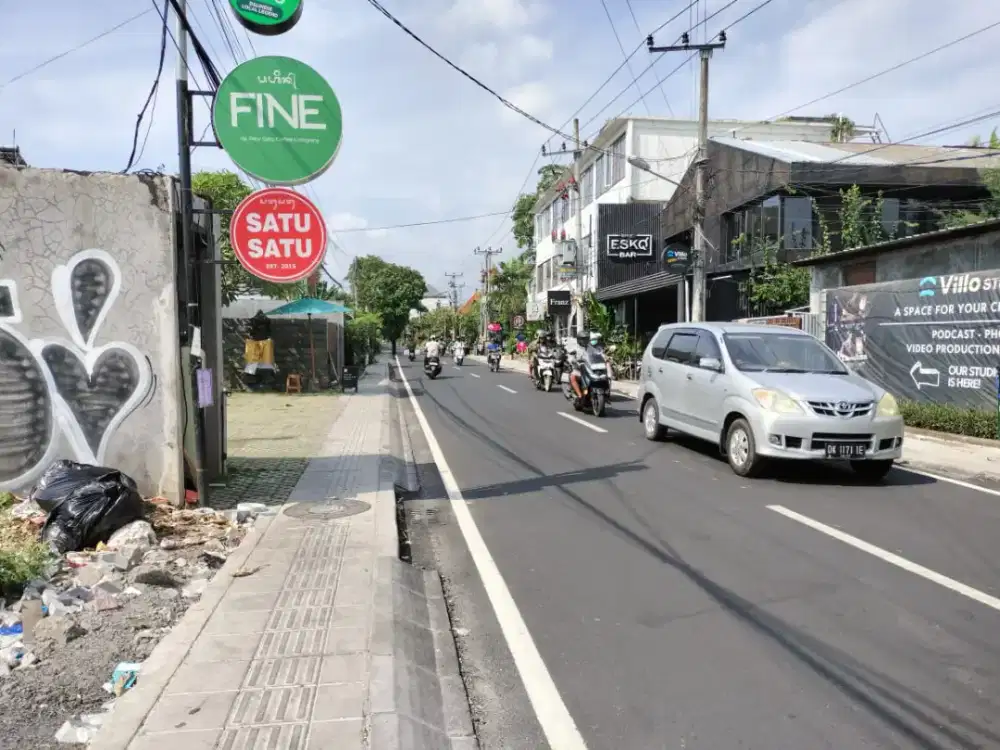 Rent tanah elit kaw villa,resto 1065m2 view sawah raya canggu babakan