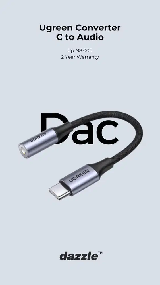 DAC UGREEN CONVERTER AUDIO GARANSI 2 TAHUN
