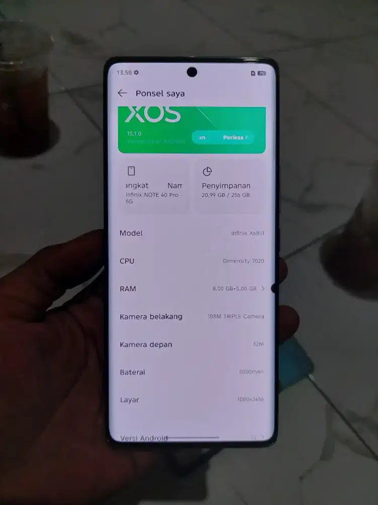 Infinix note 40 Pro 5G 8/256GB.