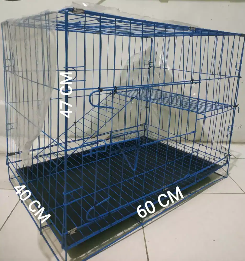 Kandang Besi Tingkat Burung Kucing Anjing Musang Pandan