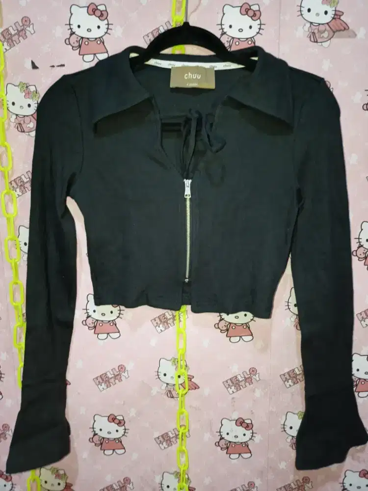 Baju Atasan crop Lengan Panjang