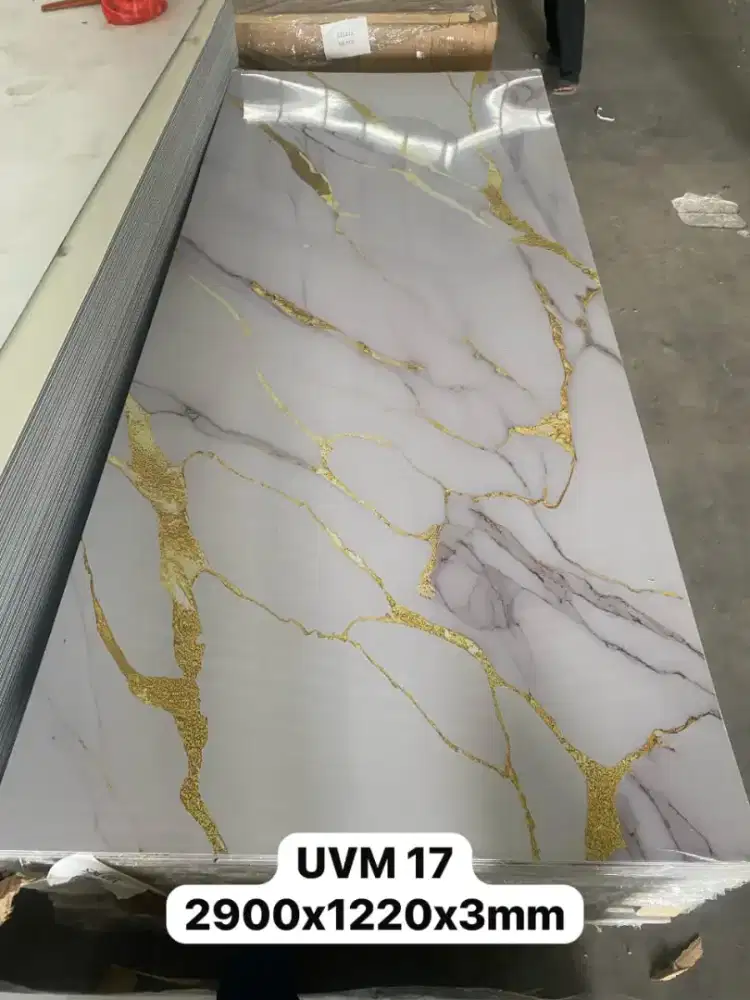 MARMER PANEL PVC DEKORASI DINDING MOTIF CORAK MARMER UV MARBLE SHEET