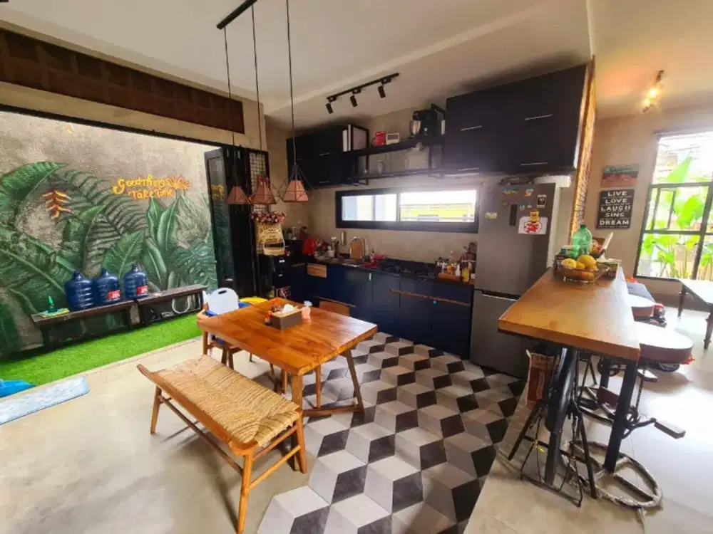 Rumah Konsep Industrial Furnished Cantik Siap Huni