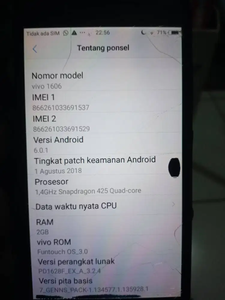 Jual vivo 1606 ram 2,