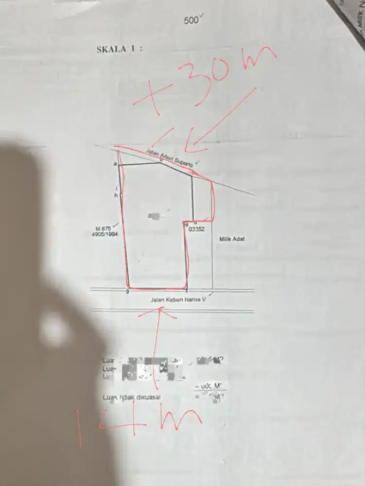Dijual Tanah 2 Muka 500m² di Kebayoran Lama, Seberang ITC PermataHijau