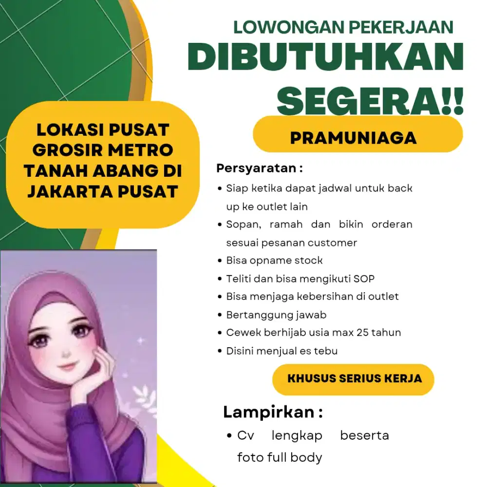 Lowongan kerja di sudirman