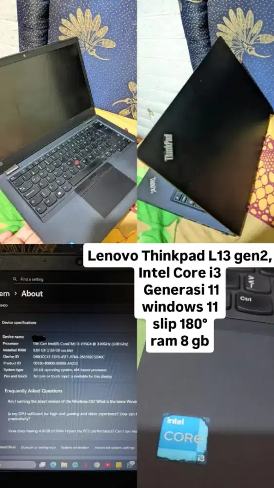 JUAL CEPAT Laptop Thinkpad L13