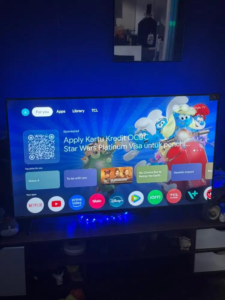 Smart google TV 43 inch 4K Dobly Like New Iffalcon by TCL