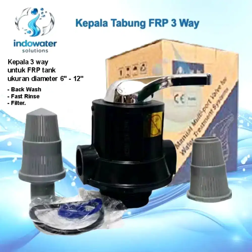 Kepala Filter Air FRP 3 Way, Valve 3 Way murah original