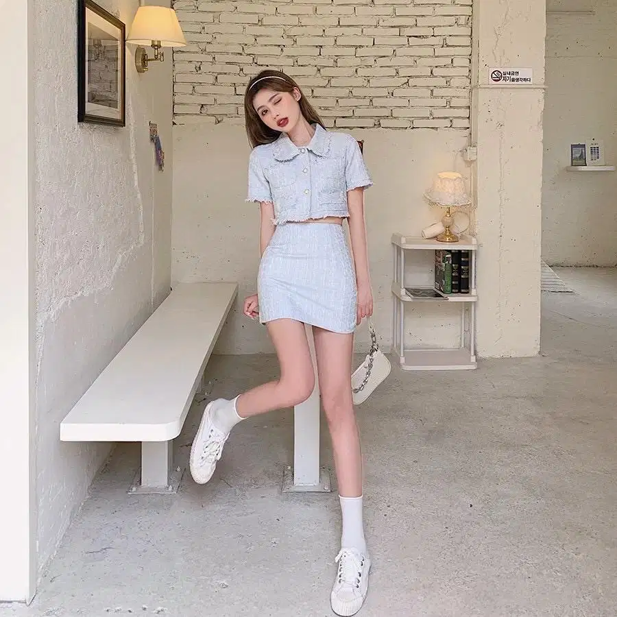 Size M , atasan dan rok set wanita