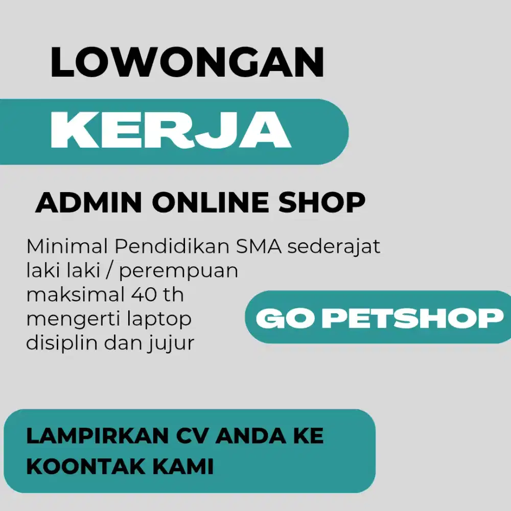 lowongan kerja gopetshop