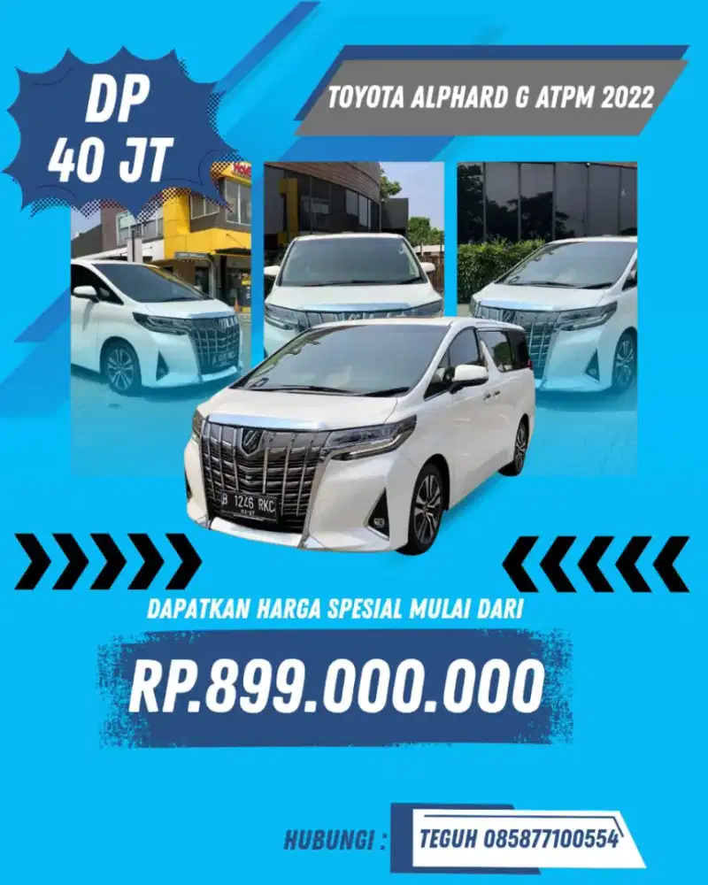 TERMURAH TOYOTA ALPHARD G ATMP 2022 KILOMETER 10RB