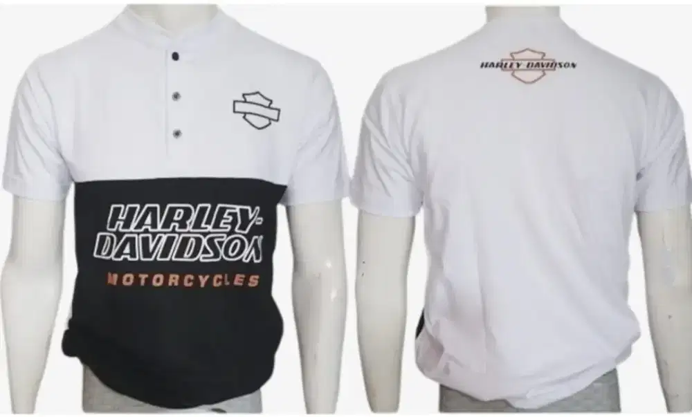 Kaos kancing harley davidson premium keren