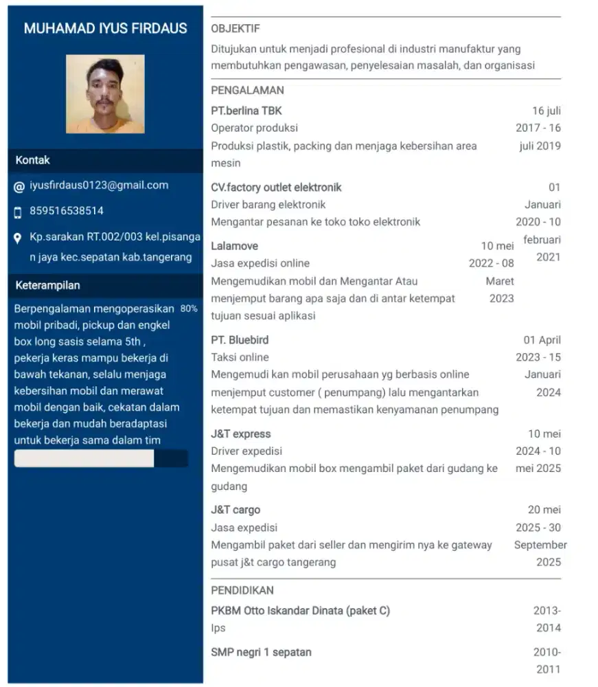 Cari kerja sebagai driver