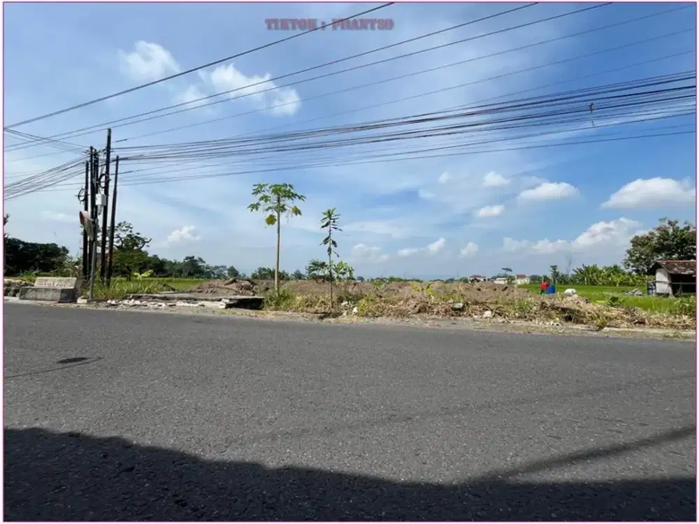 Utara Ringin Purwomartani tanah tepi aspal dijual murah