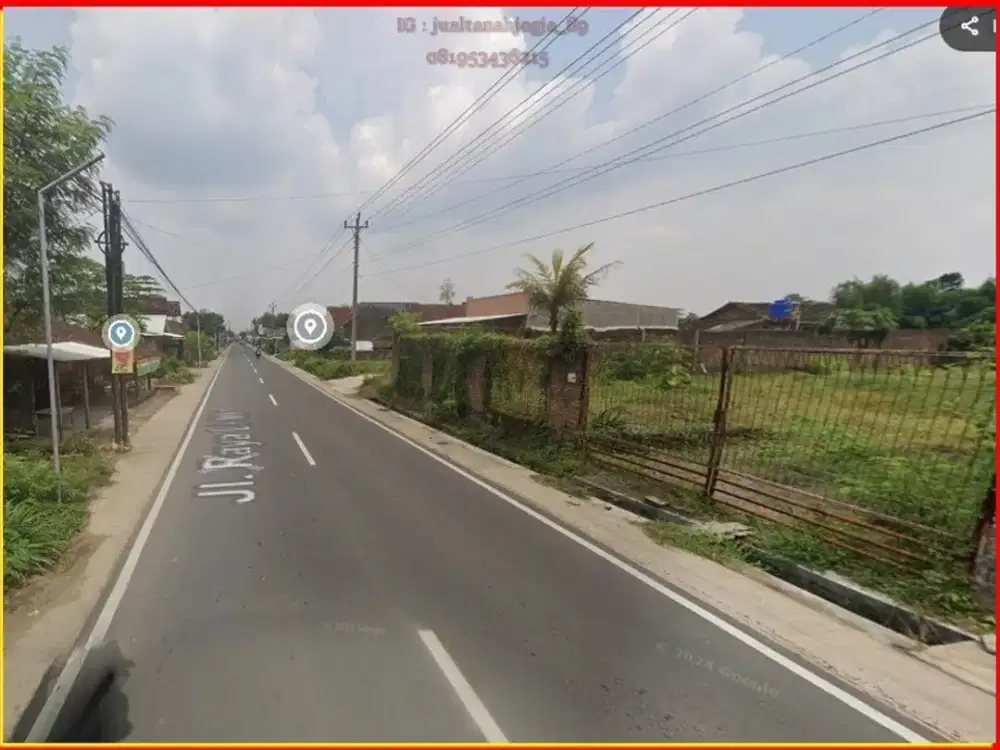 MURAH : Tanah tepi Jl LPMP Kalasan dekat Toll Prambanan
