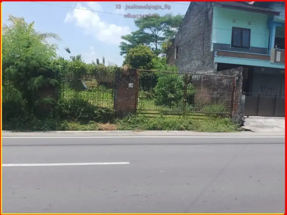 Murah : Tanah kalasan dekat Toll Prambanan di tepi aspal LPMP