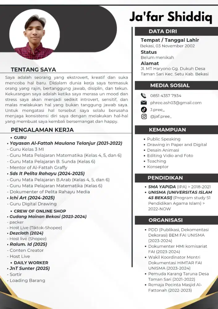 Cari pekerjaan dalam bidang Host live, konten kreator, atau Guru