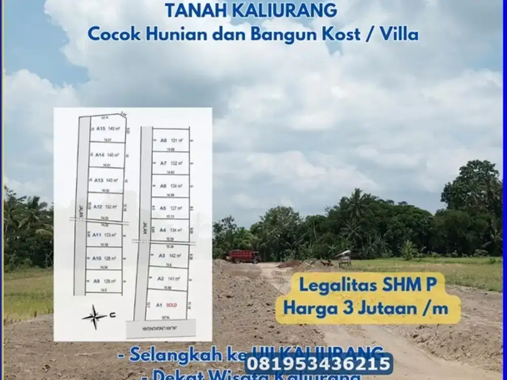 Terbaik tanah belakang Kampus UII Kaliurang cocok rumah dan villa